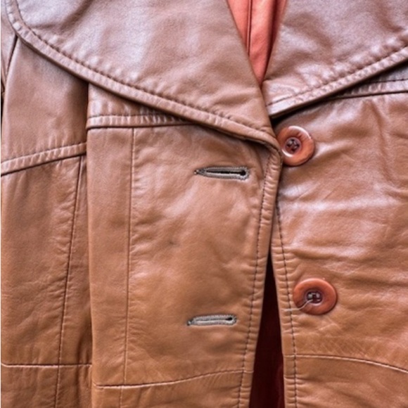 1970’s leather trench coat - Picture 9 of 10